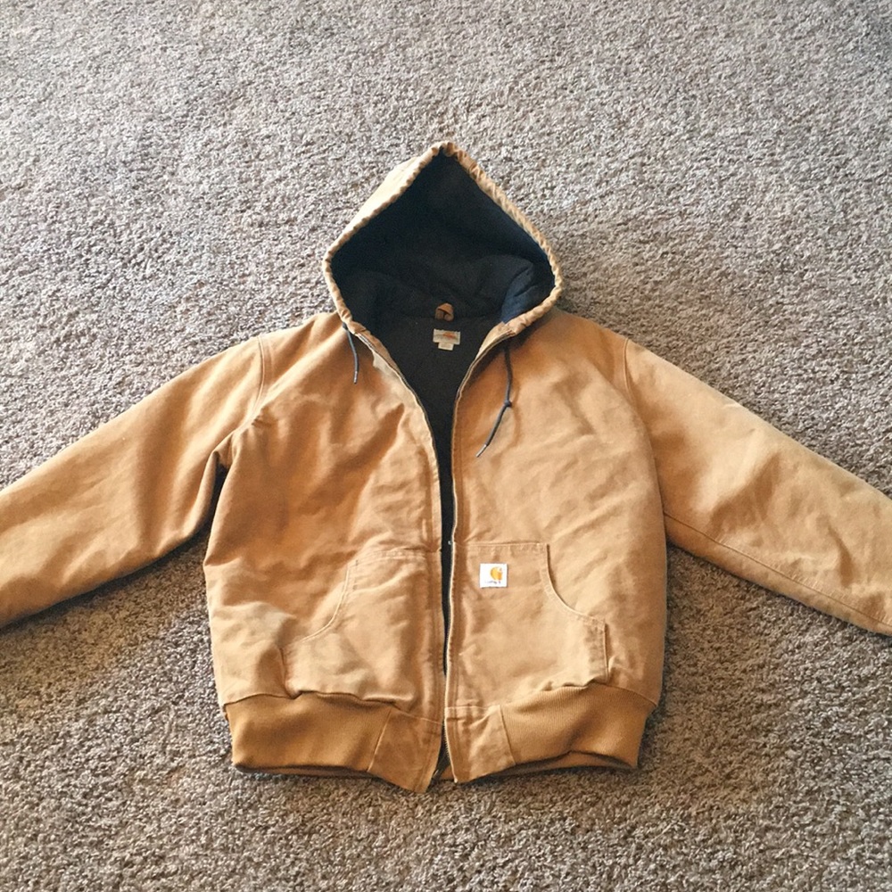 Carhartt Sandstone quilted-flannel active jacket